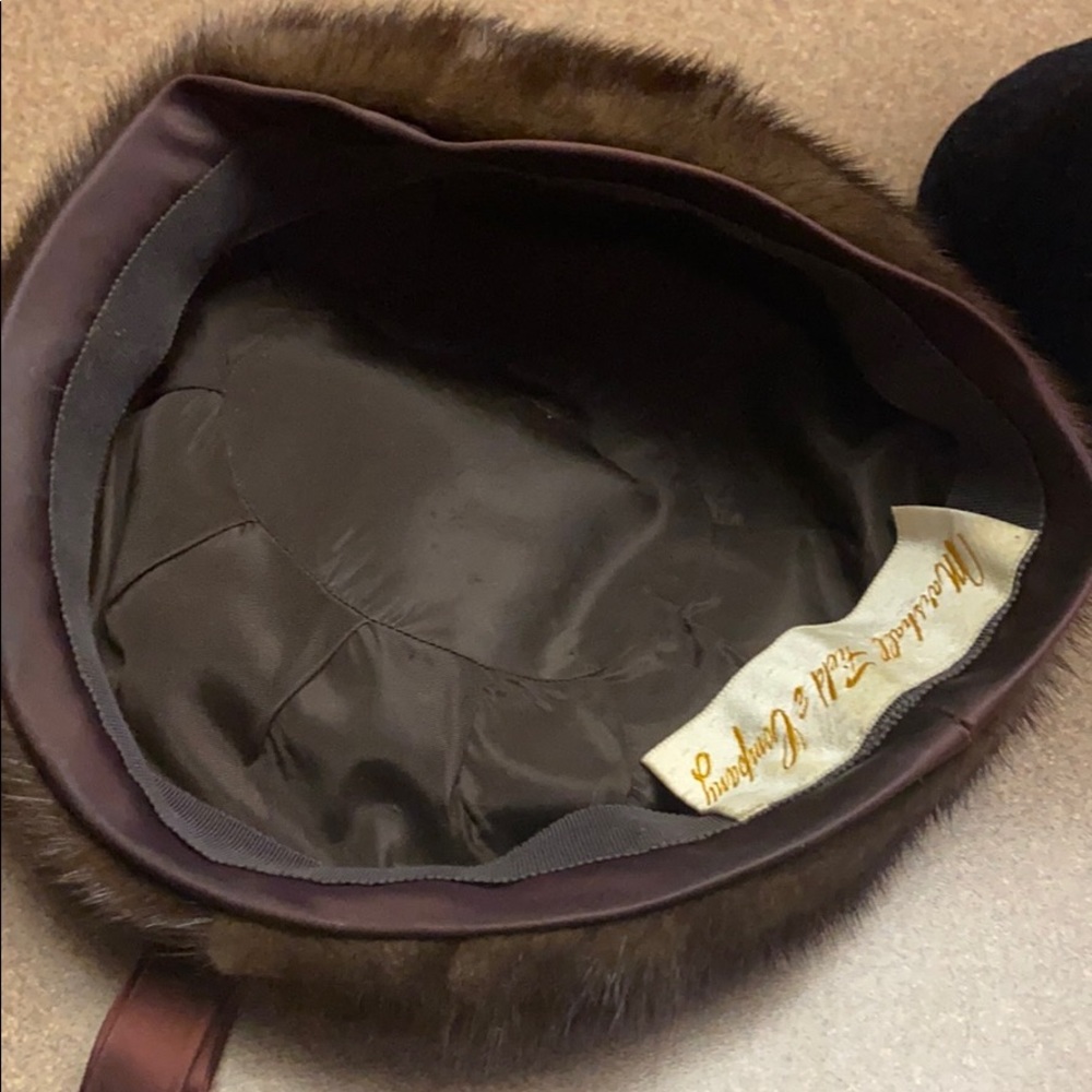 Marshall Fields Vintage Mink Fur Tam Hat - Picture 6 of 7